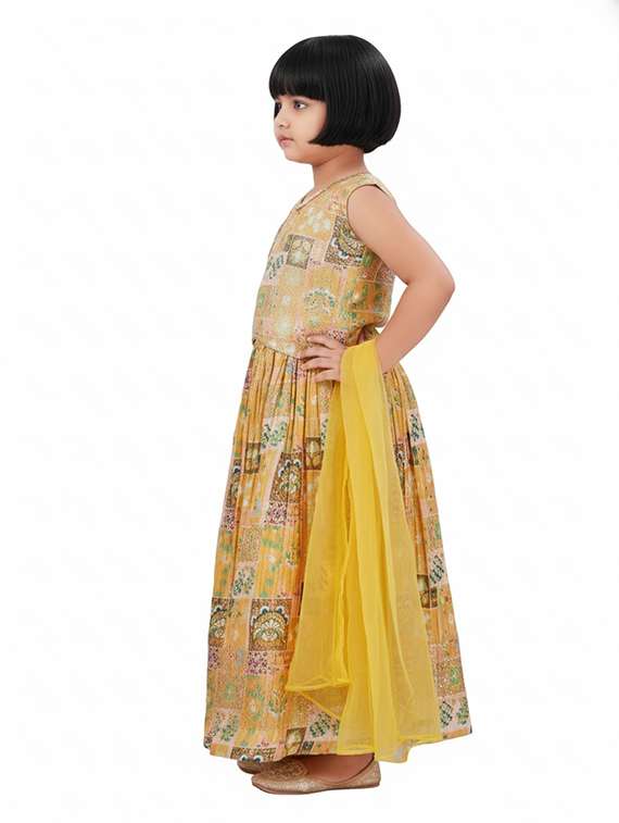 girls printed lehenga choli with dupatta set - 22265764 -  Standard Image - 1