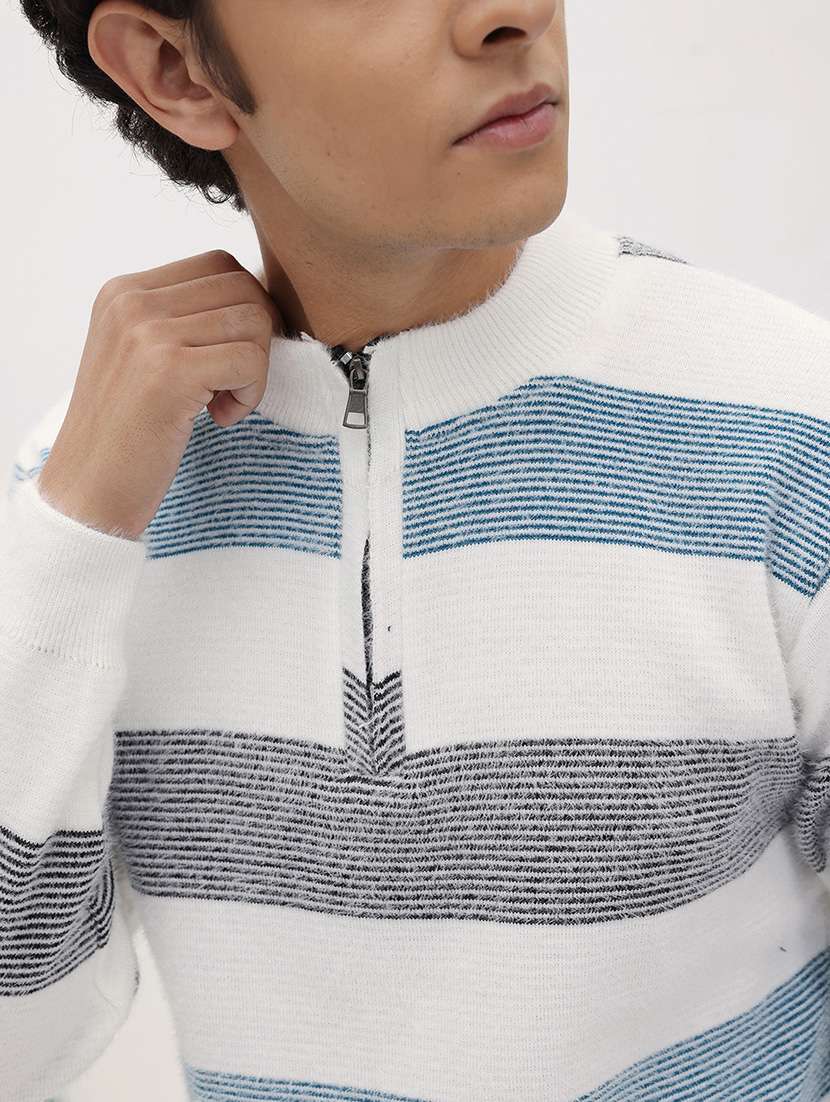 men color block long sleeve regular fit pullover - 22265828 -  Standard Image - 4