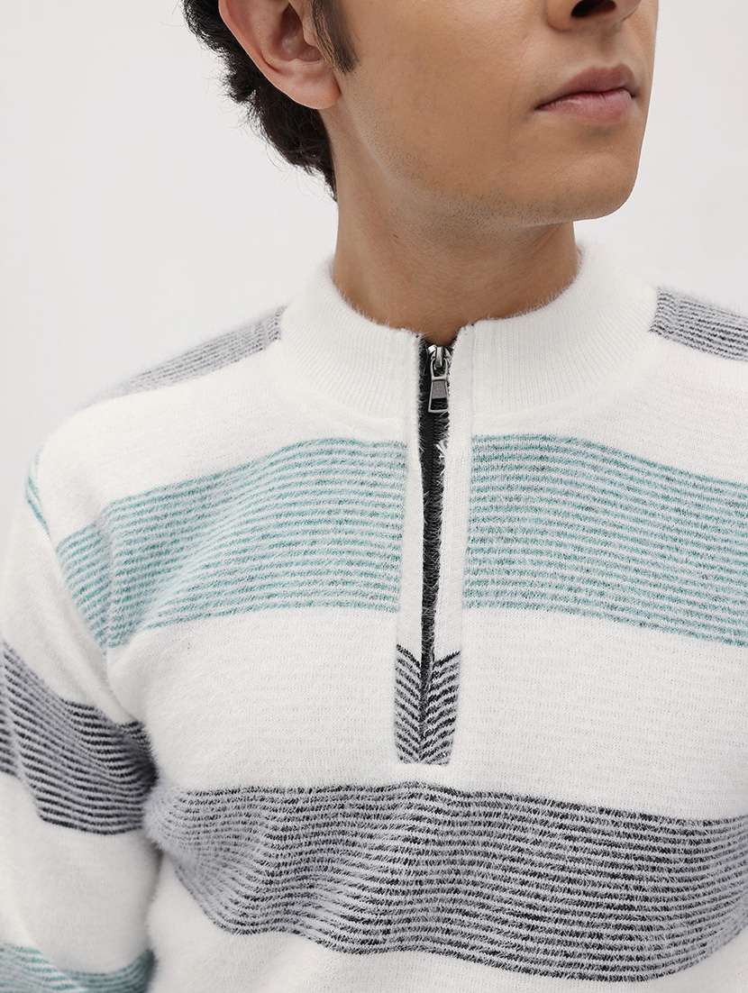 men color block long sleeve regular fit pullover - 22265830 -  Standard Image - 4