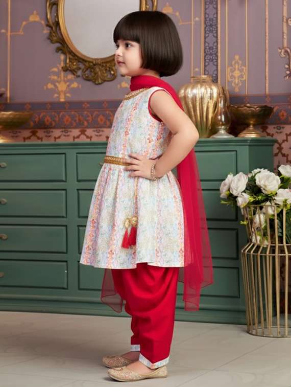 girls kurta and salwar set with dupatta - 22265866 -  Standard Image - 1