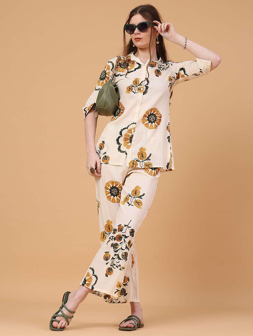 women cream co-ord set