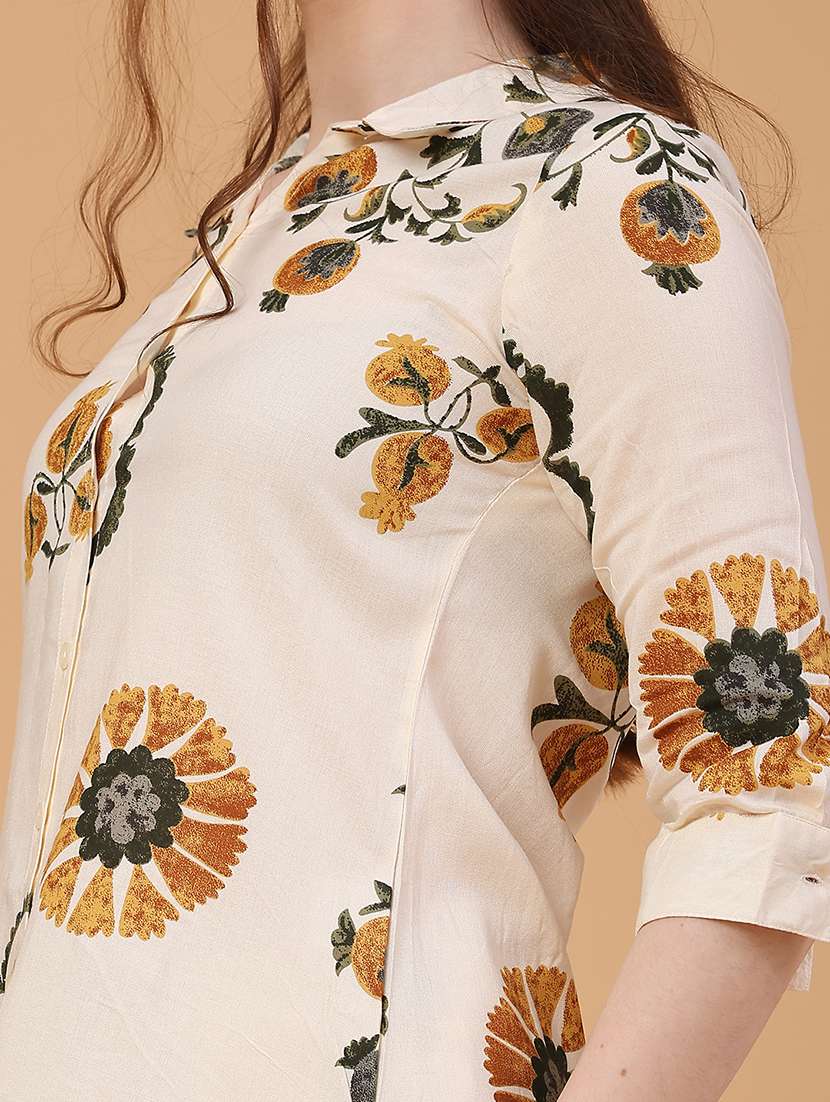 women cream co-ord set - 22266103 -  Standard Image - 4