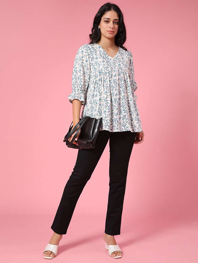 women white rayon flared kurti - 22266157 -  Standard Image - 4