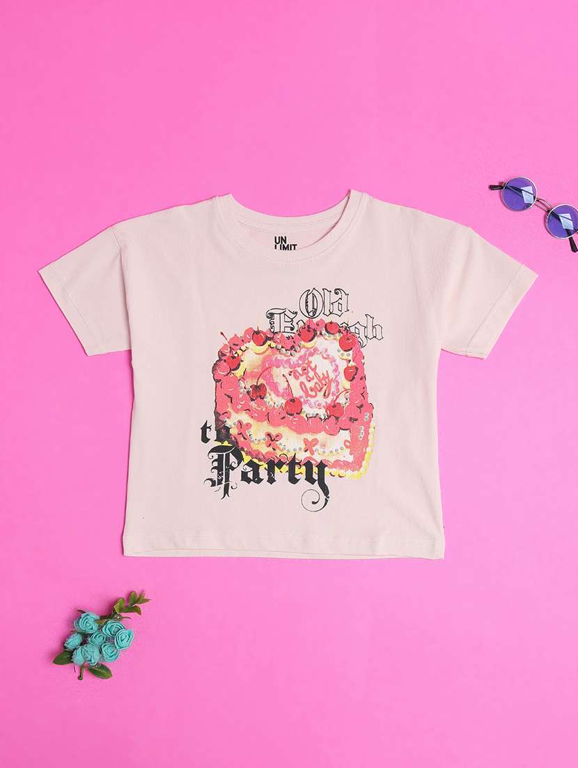 girls printed short sleeve tee - 22266208 -  Standard Image - 1