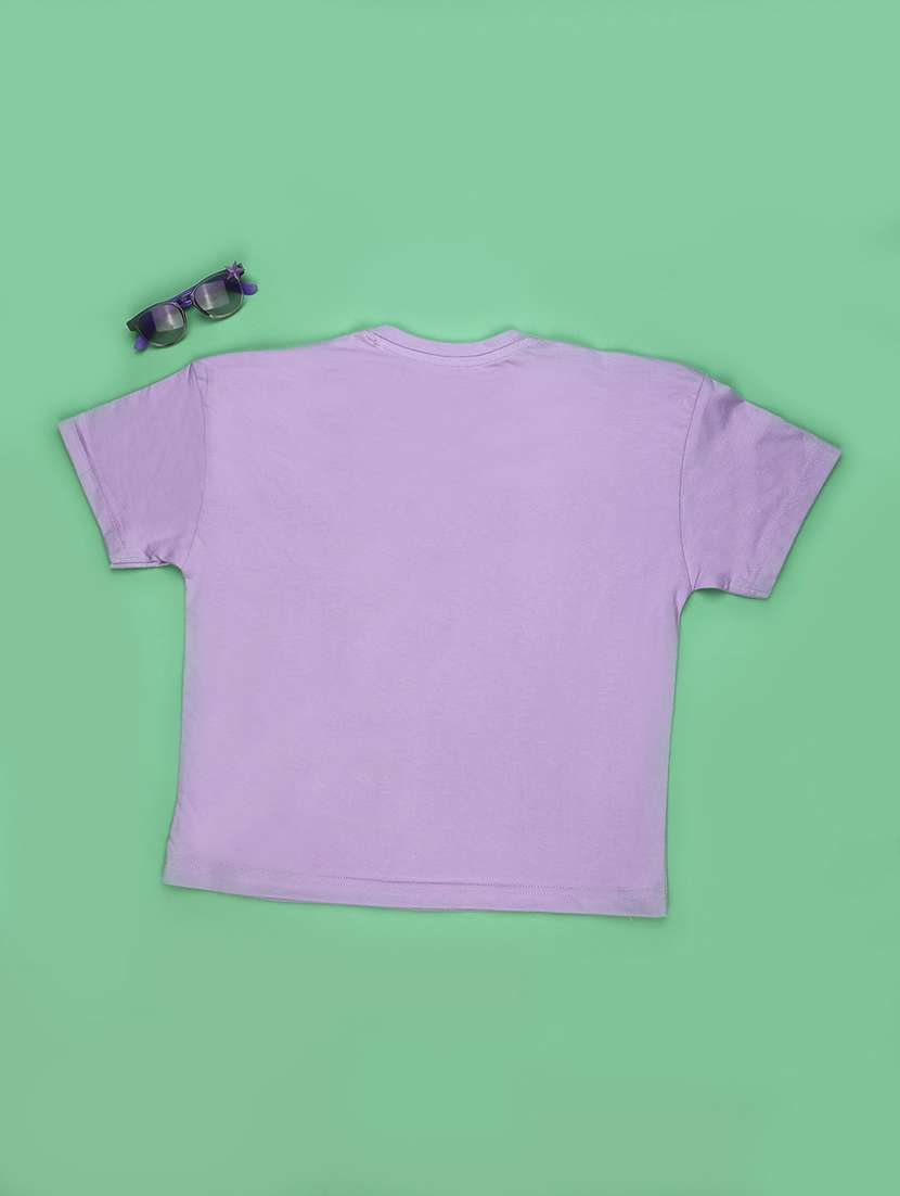 girls printed round neck t-shirt - 22266211 -  Standard Image - 1