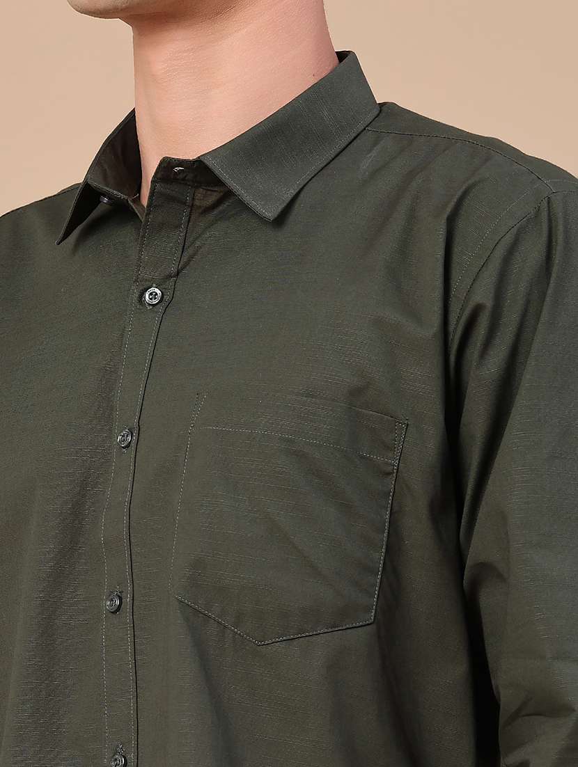 Men Solid Long Sleeves Casual Shirt - 22266240 -  Standard Image - 1