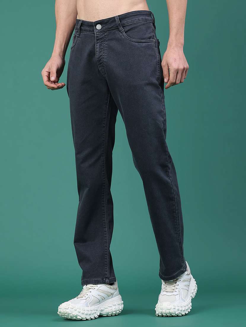 men plain mid rise full length jeans - 22266314 -  Standard Image - 1
