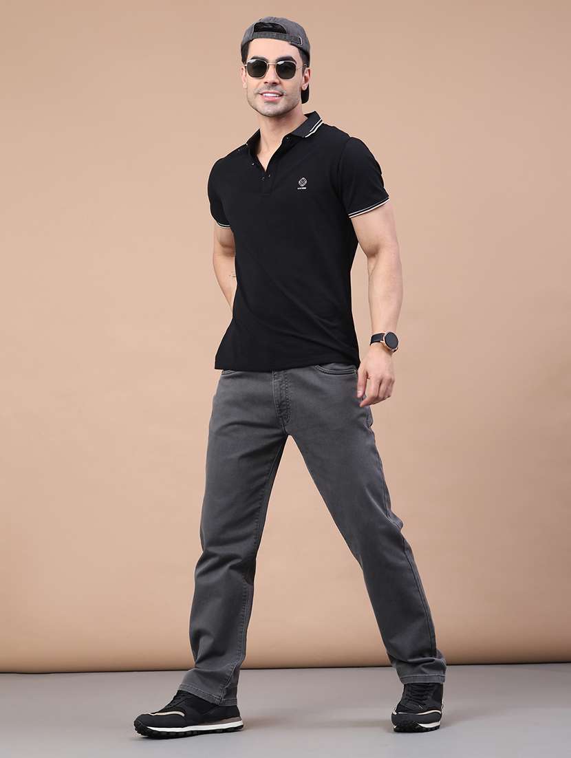 men plain mid rise full length jeans - 22266315 -  Standard Image - 4
