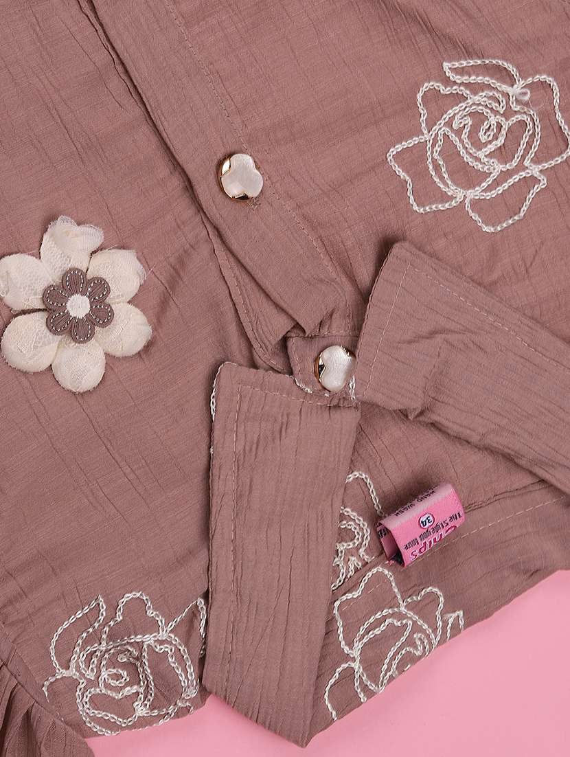 brown polyester skirt top twin sets & jump suit - 22266322 -  Standard Image - 4