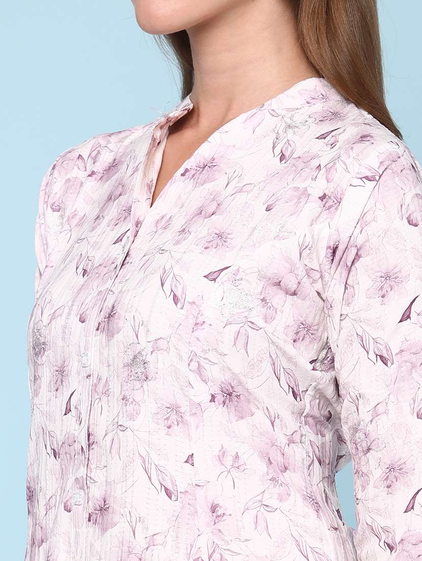 women floral printed three quarter sleeve ethnic co-ord set - 22266427 -  Standard Image - 1