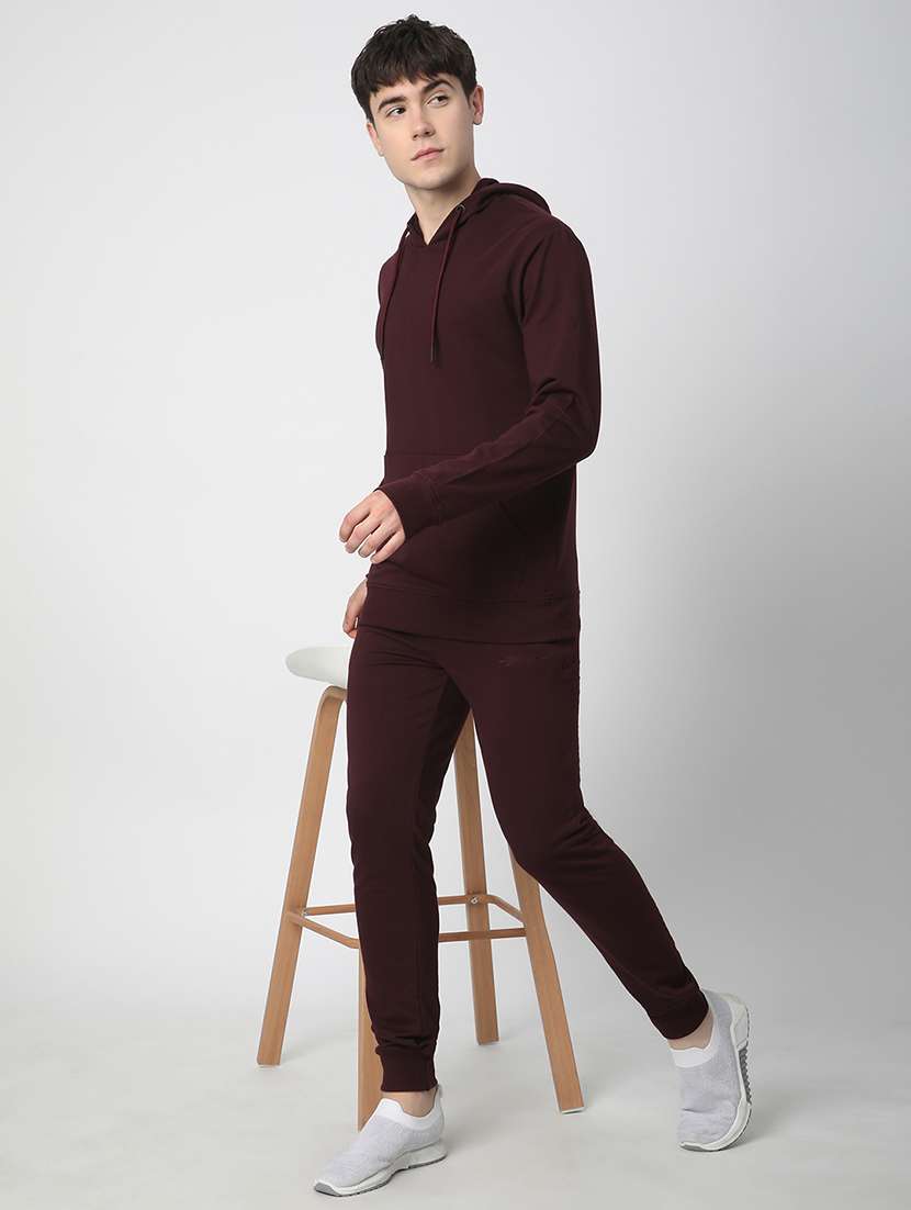 men solid long sleeve hooded sweatshirt - 22266732 -  Standard Image - 4