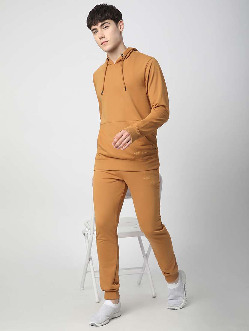 men solid long sleeve hooded sweatshirt - 22266734 -  Standard Image - 4