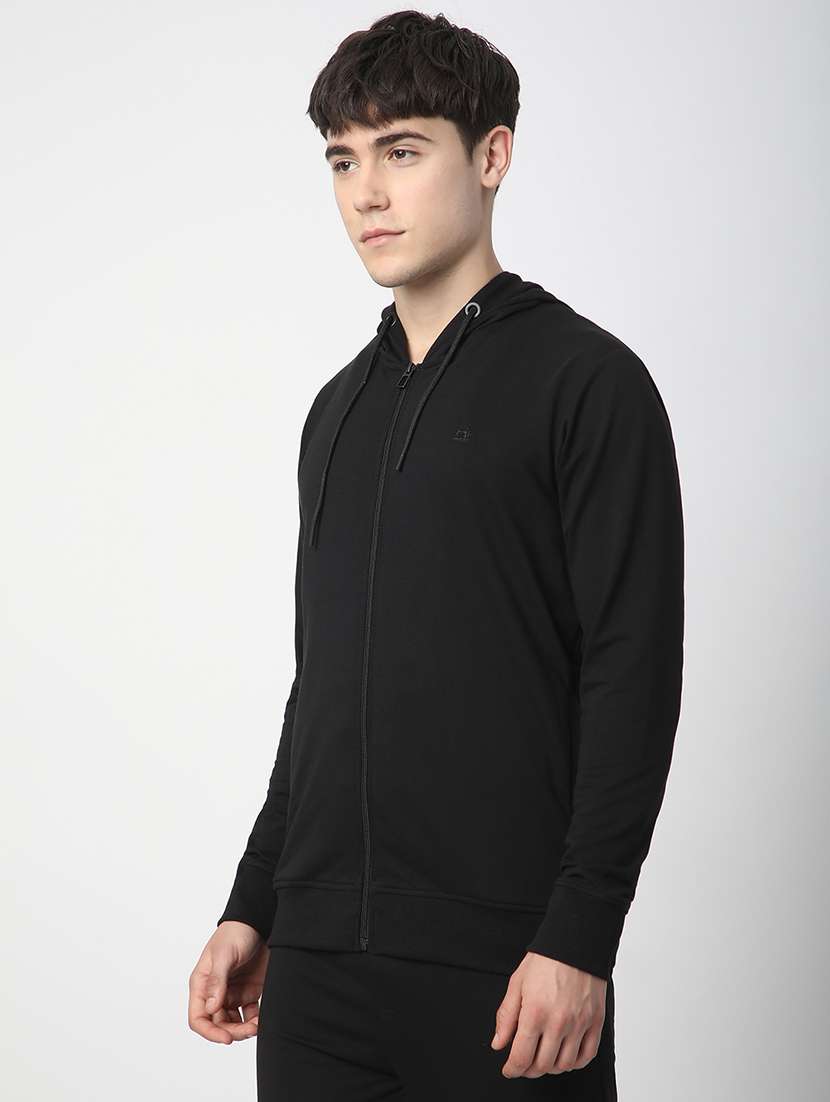 men solid long sleeve hooded sweatshirt - 22266748 -  Standard Image - 1