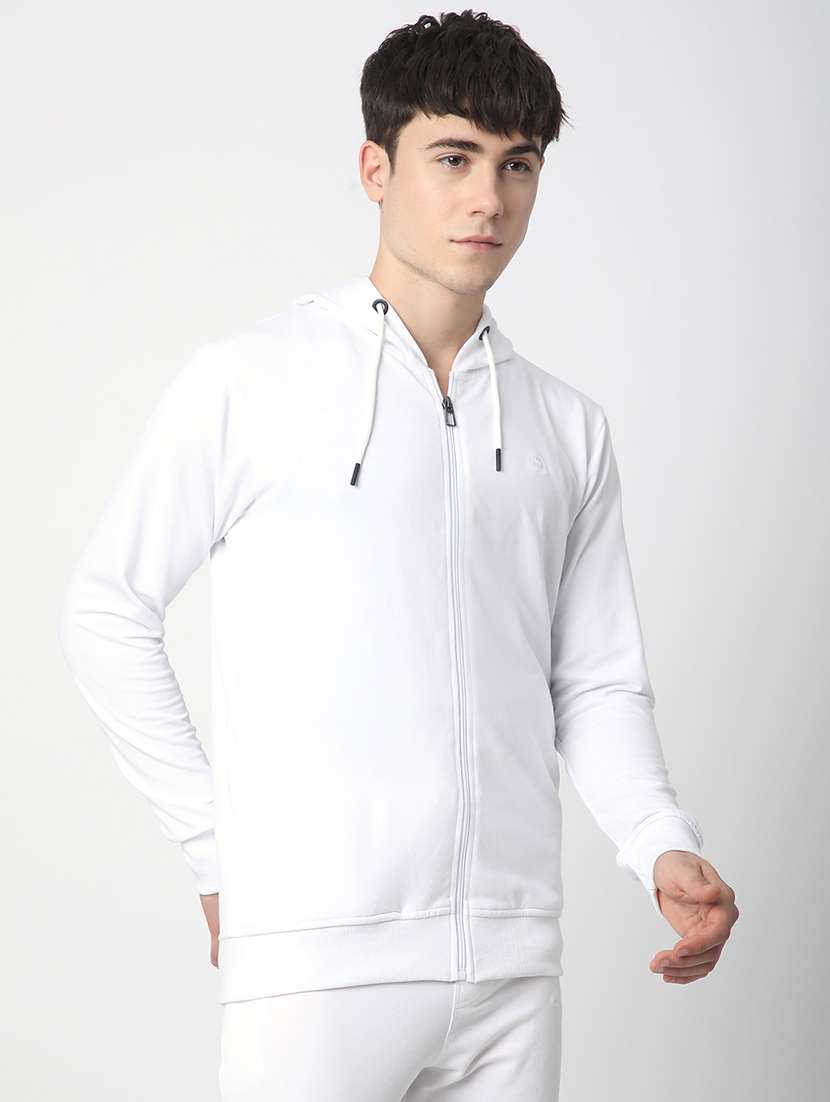 men solid long sleeve hooded sweatshirt - 22266753 -  Standard Image - 1