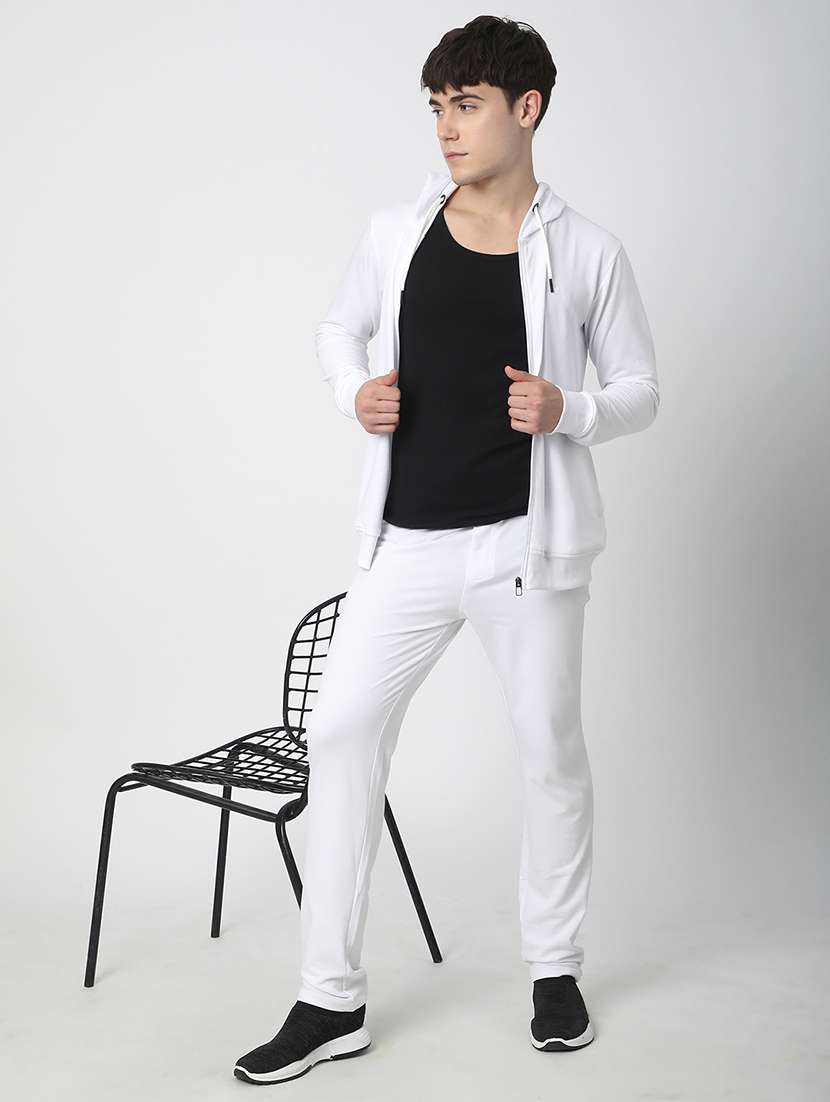 men solid long sleeve hooded sweatshirt - 22266753 -  Standard Image - 4