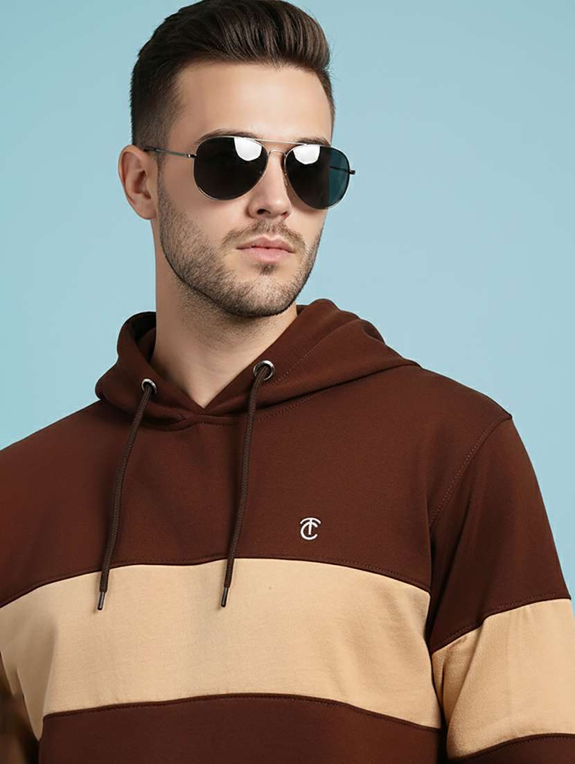 men color block long sleeve regular fit sweatshirt - 22266974 -  Standard Image - 1