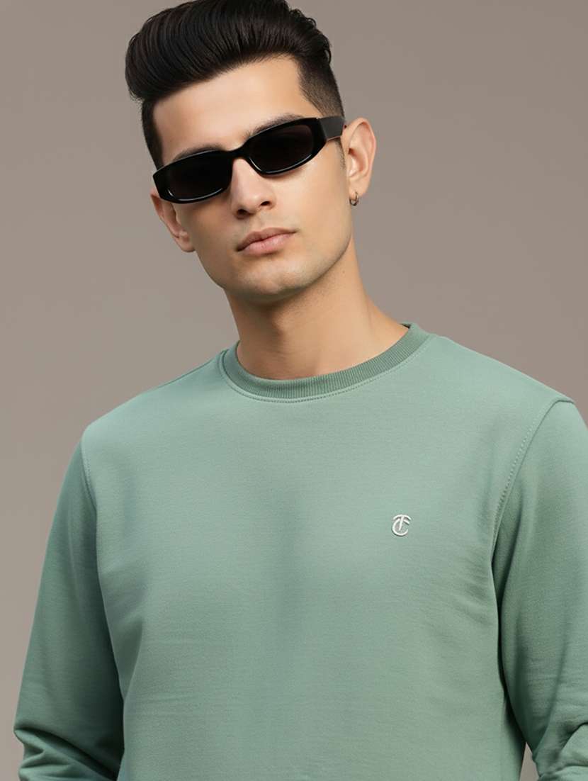 men solid long sleeve regular fit sweatshirt - 22266987 -  Standard Image - 1