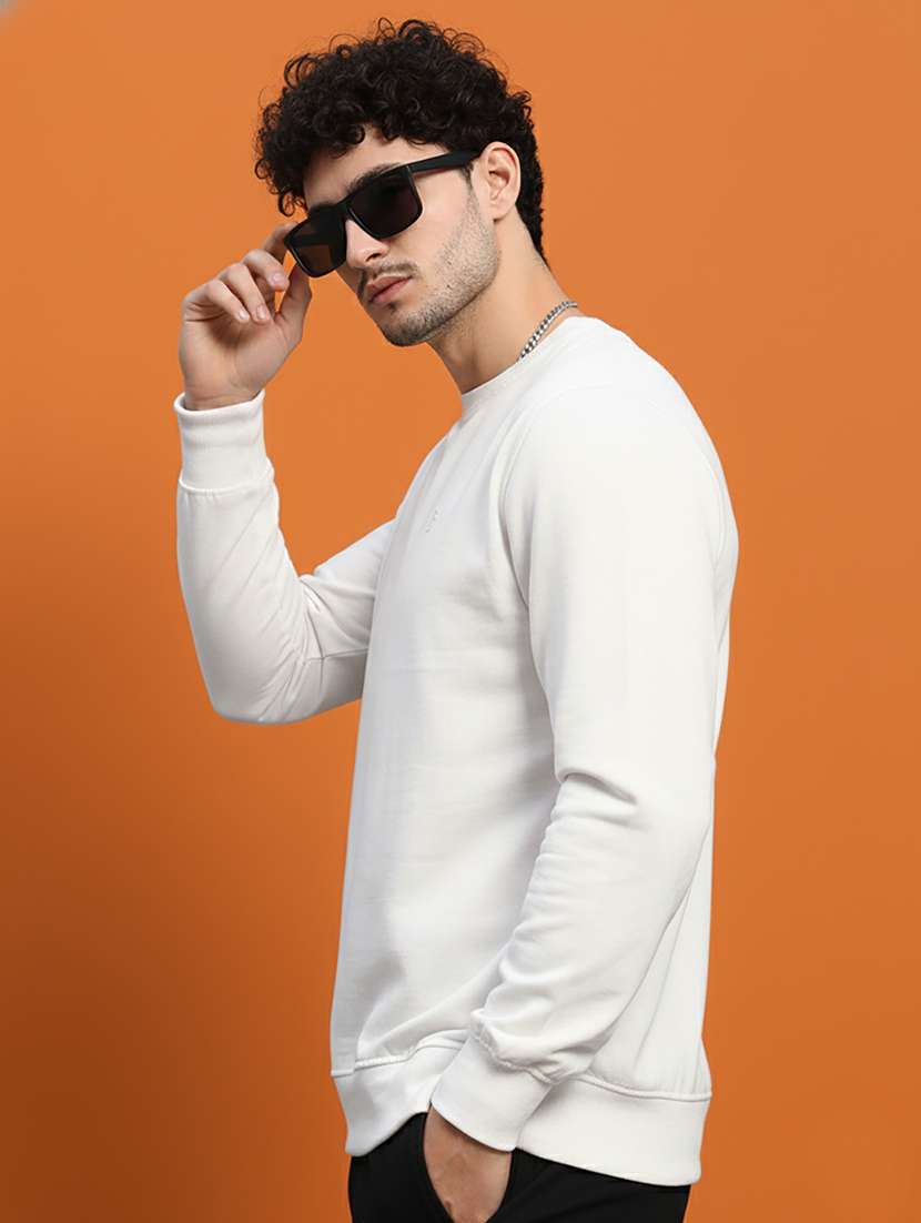 men solid long sleeve regular fit sweatshirt - 22266992 -  Standard Image - 1