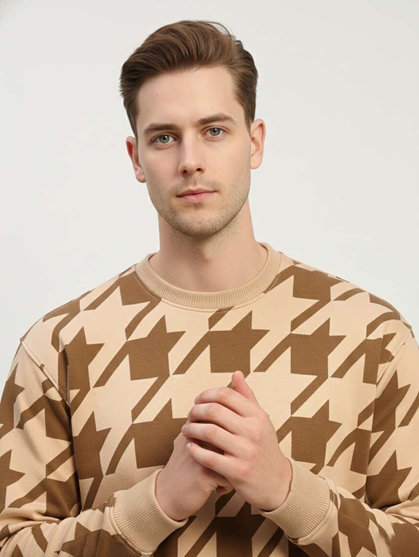 men printed long sleeve regular fit sweatshirt - 22266997 -  Standard Image - 1