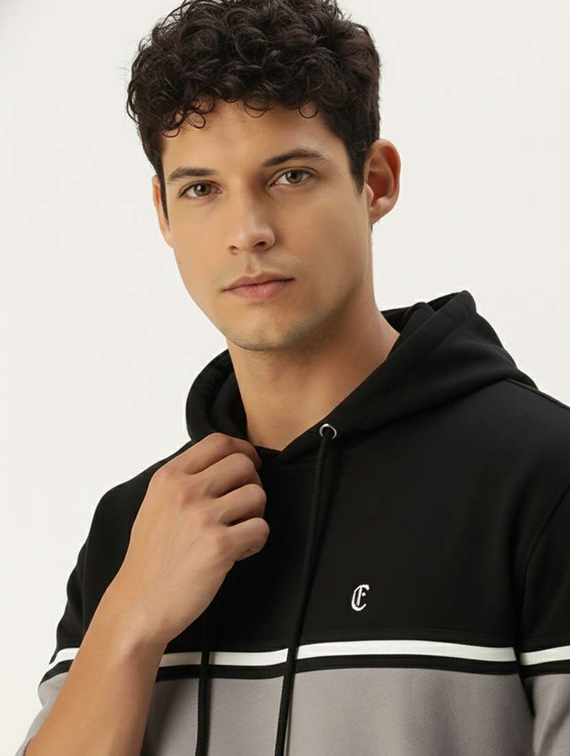 men color block long sleeve regular fit sweatshirt - 22267022 -  Standard Image - 1