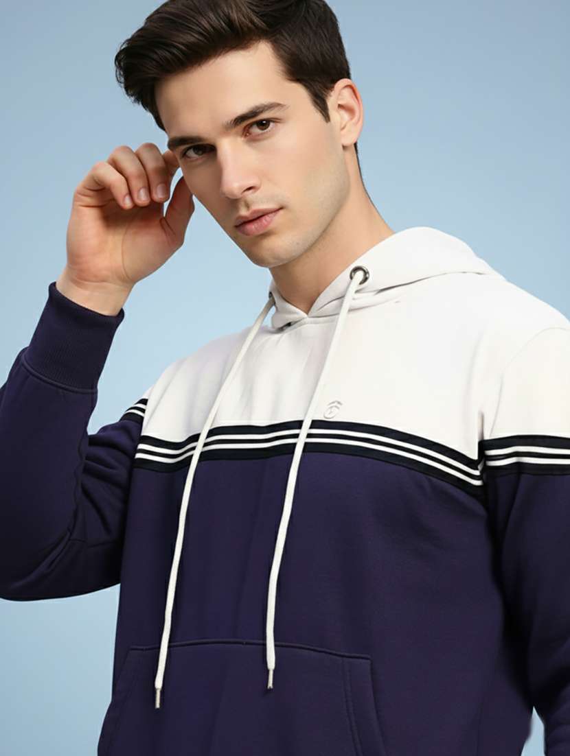 men color block long sleeve regular fit sweatshirt - 22267023 -  Standard Image - 1