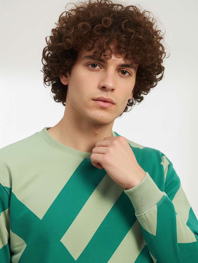 men printed long sleeve regular fit sweatshirt - 22267029 -  Standard Image - 1