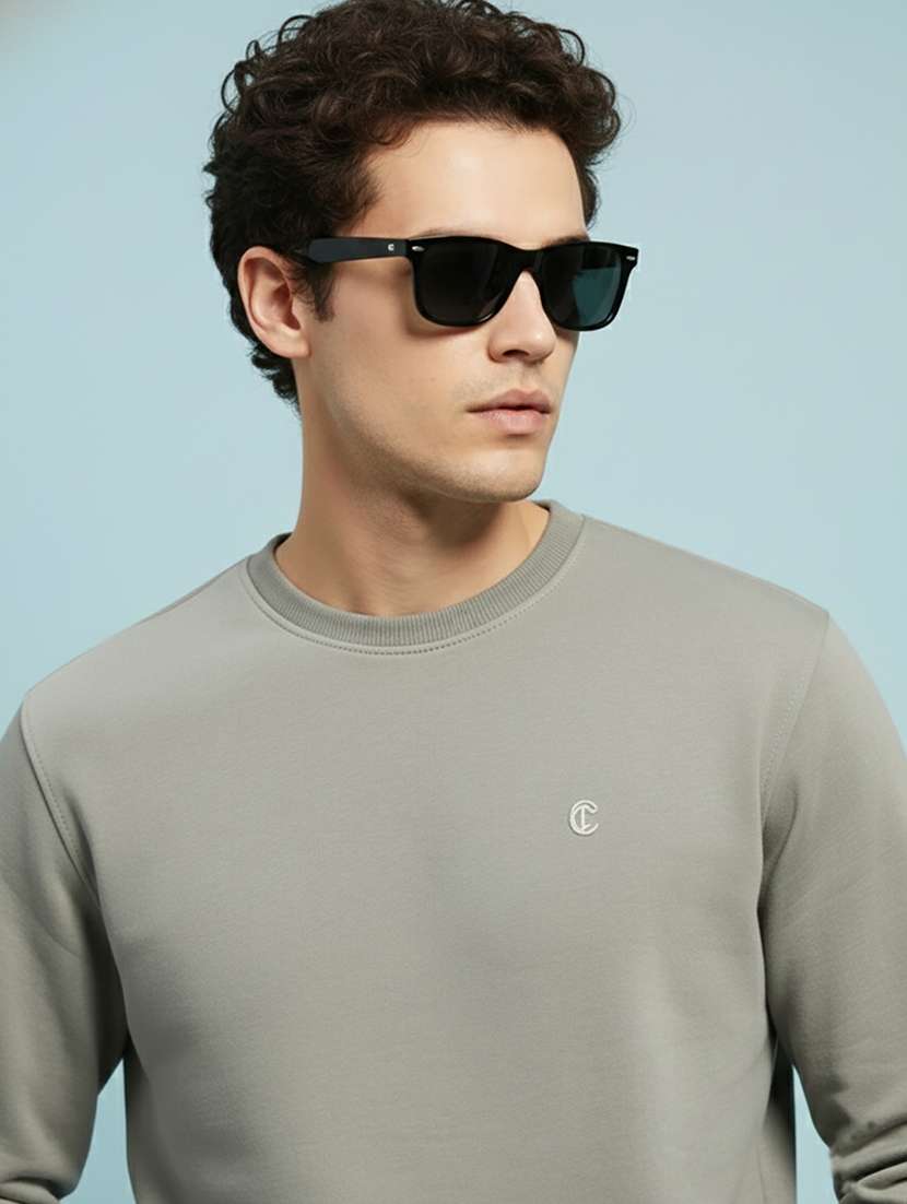 men solid long sleeve regular fit sweatshirt - 22267036 -  Standard Image - 1