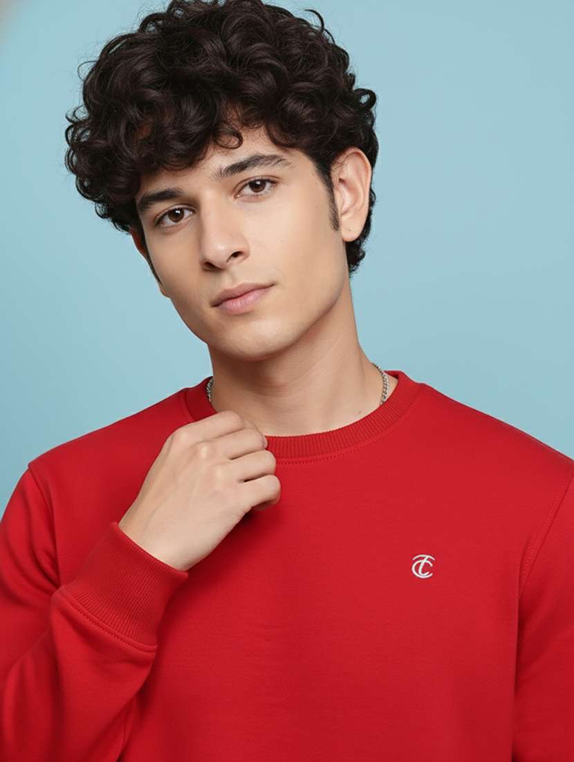 men solid long sleeve regular fit sweatshirt - 22267038 -  Standard Image - 1