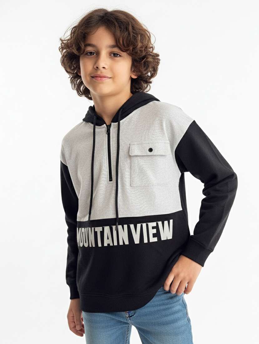 boys long sleeve hooded sweatshirt - 22267069 -  Standard Image - 1