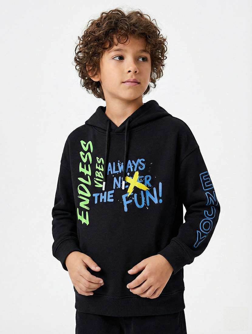 boys long sleeve hooded sweatshirt - 22267070 -  Standard Image - 1