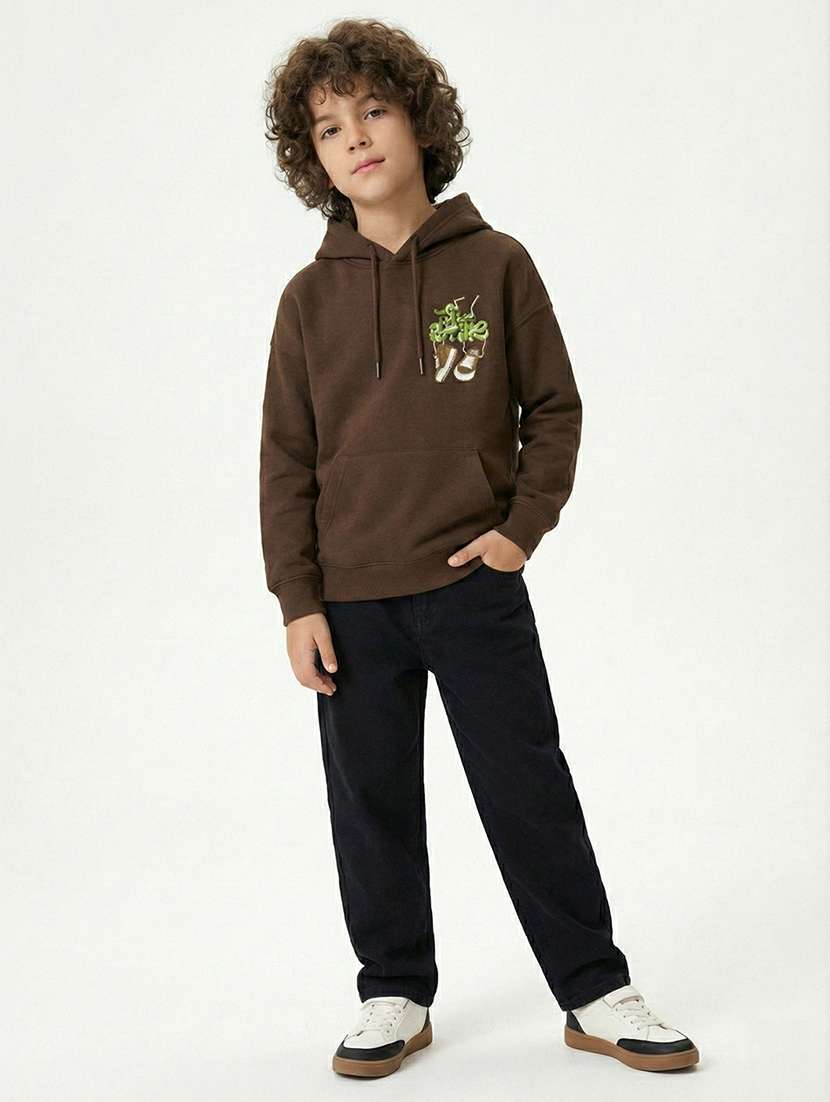 boys long sleeve hooded sweatshirt - 22267072 -  Standard Image - 4