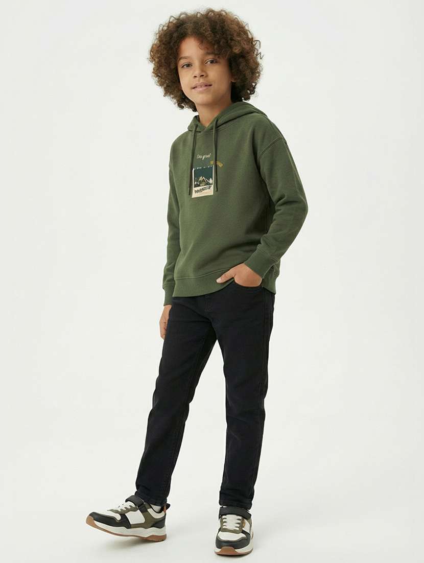boys long sleeve hooded sweatshirt - 22267075 -  Standard Image - 4