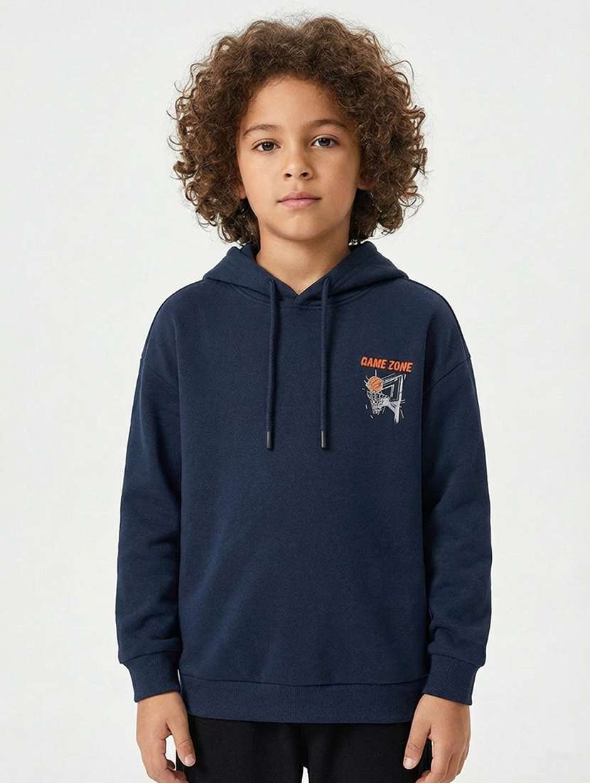 boys long sleeve hooded sweatshirt - 22267077 -  Standard Image - 1