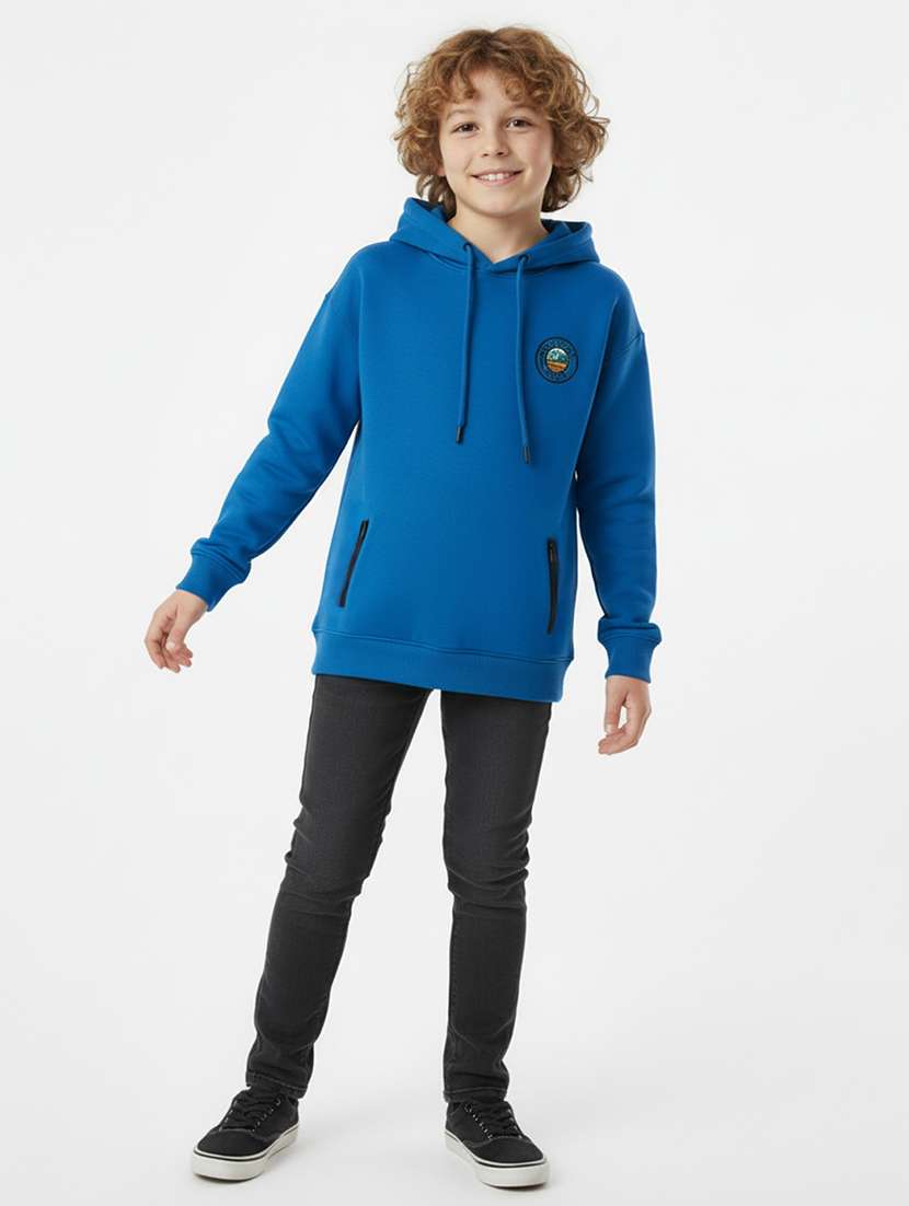 boys long sleeve hooded sweatshirt - 22267079 -  Standard Image - 4