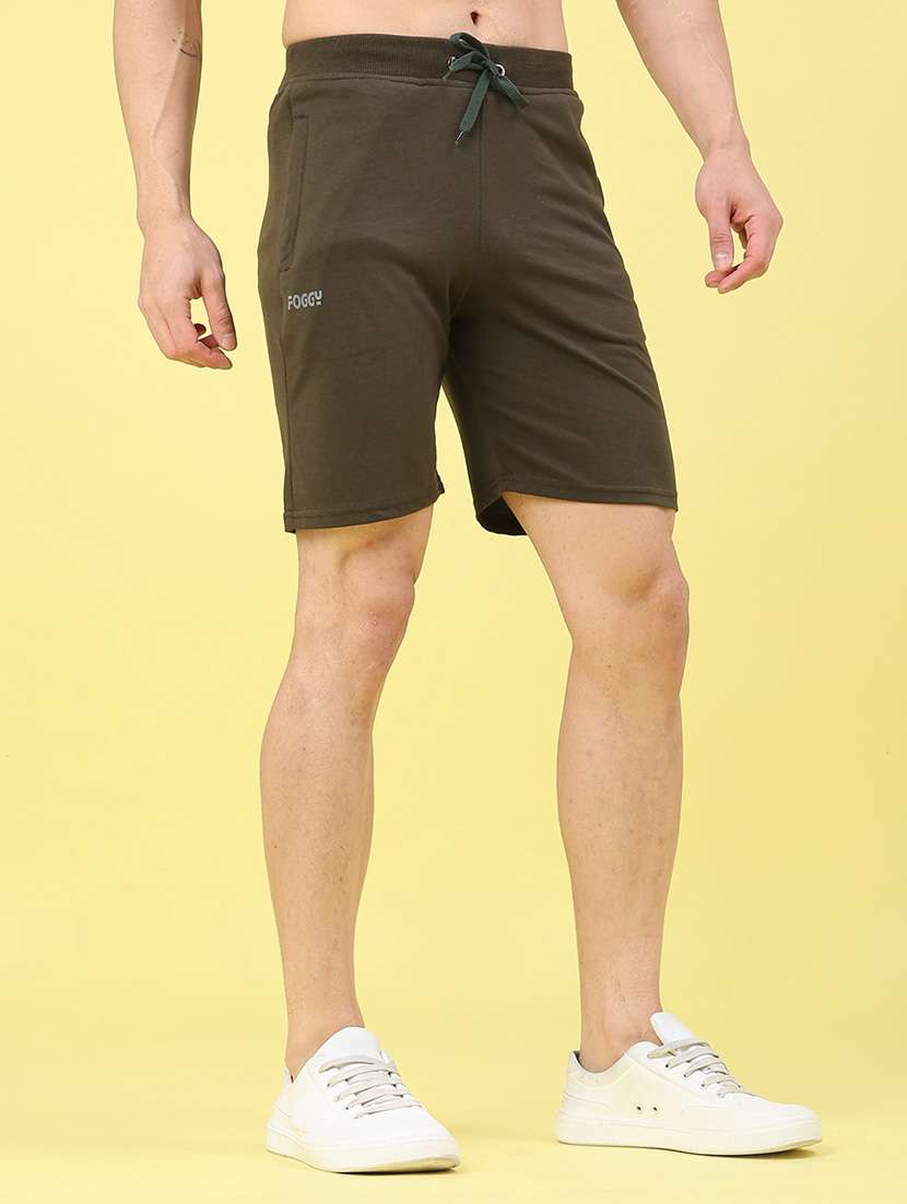men solid mid rise regular fit shorts - 22267497 -  Standard Image - 1