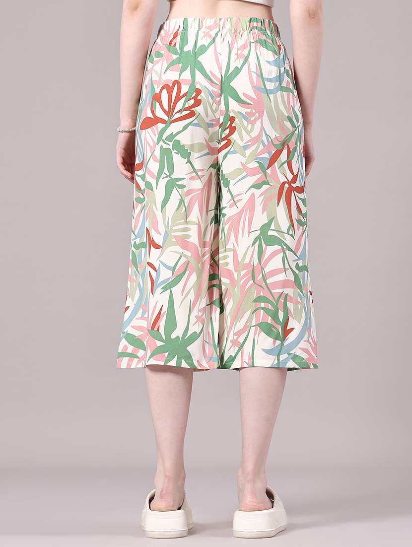women printed mid rise culottes  - 22267532 -  Standard Image - 4
