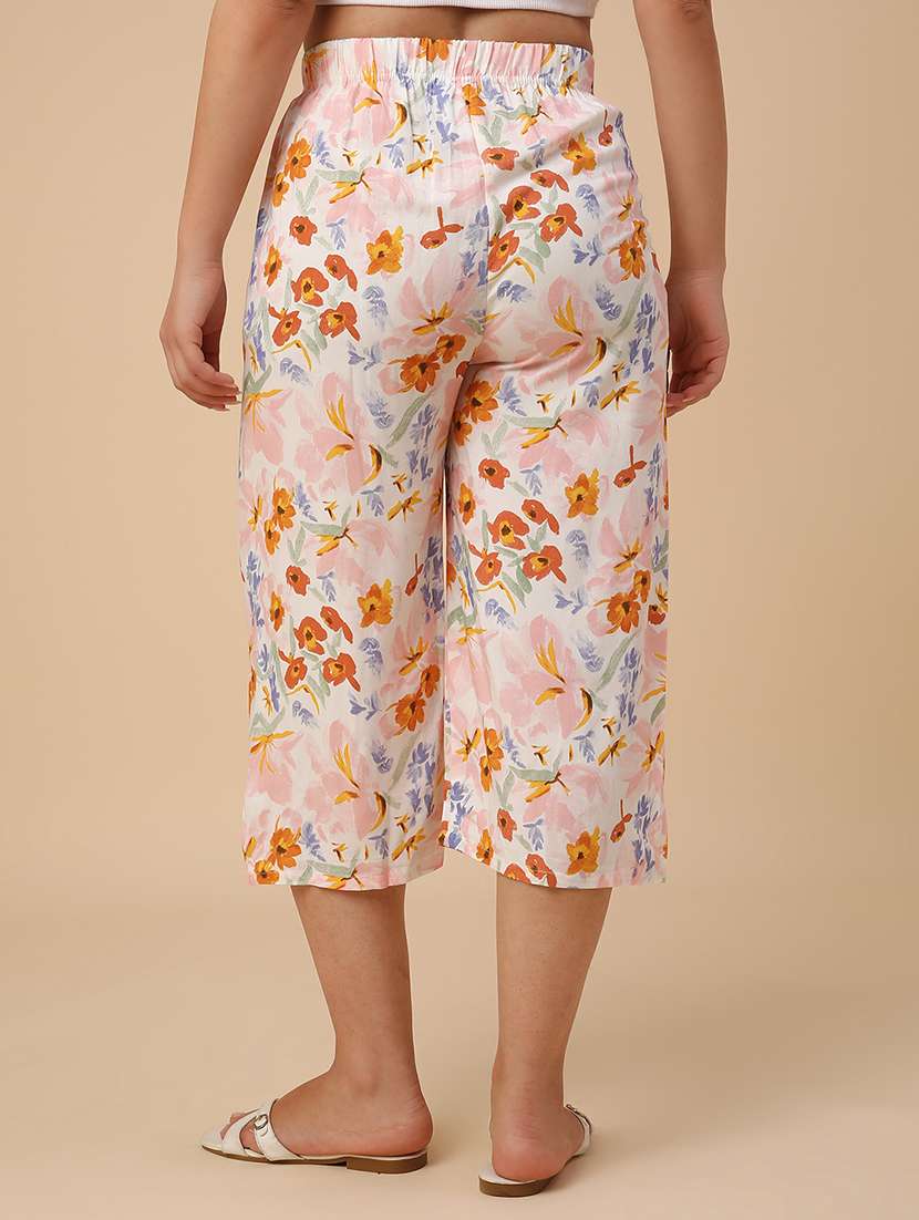 multi colored rayon capri capris - 22267541 -  Standard Image - 4