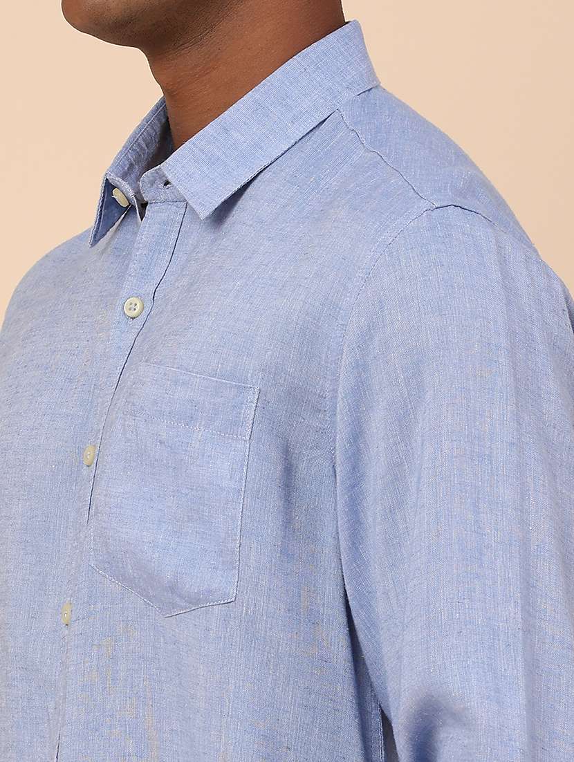men solid long sleeve regular fit casual shirt - 22268327 -  Standard Image - 1