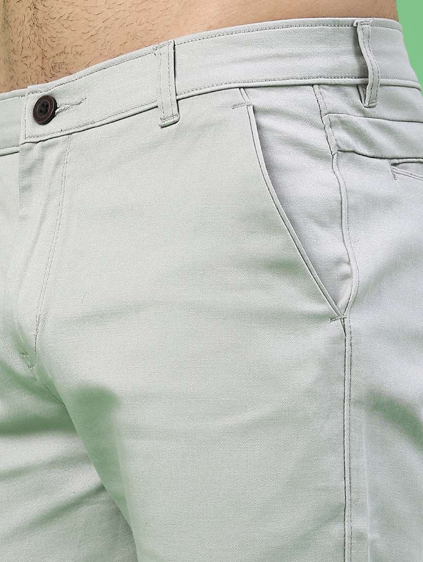men solid mid rise chinos casual trouser - 22268416 -  Standard Image - 1