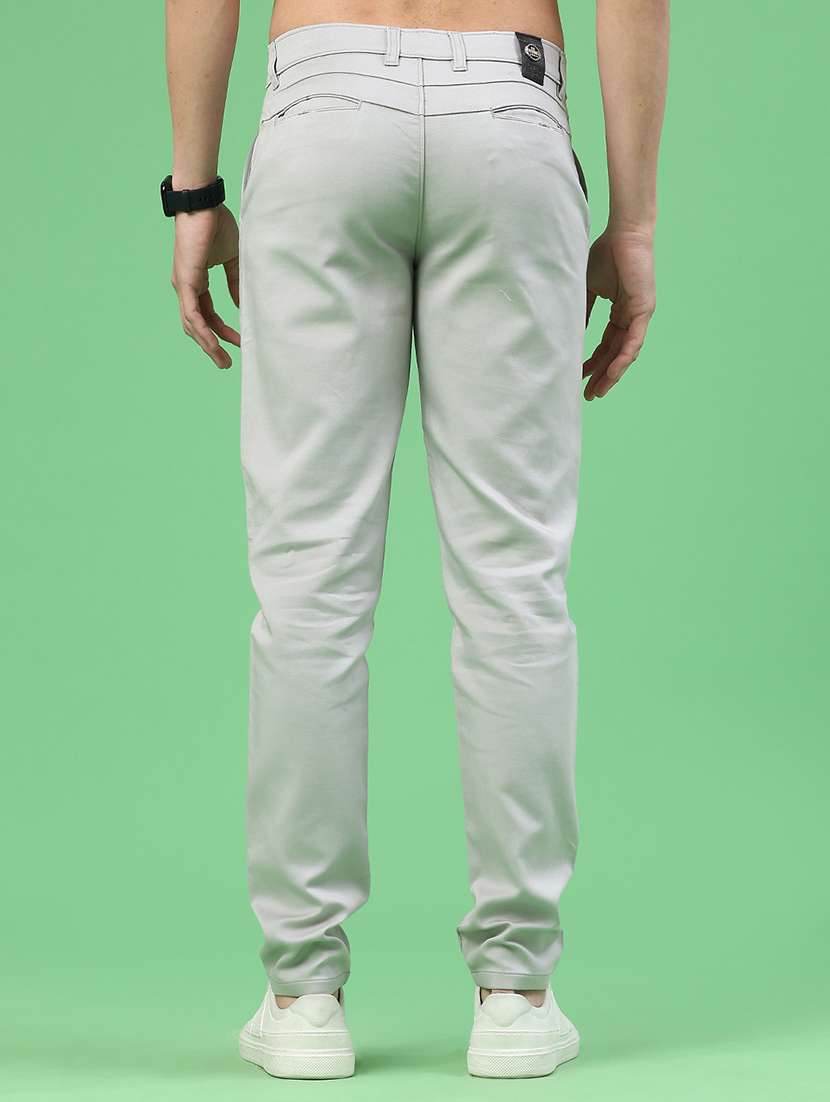 men solid mid rise chinos casual trouser - 22268416 -  Standard Image - 4