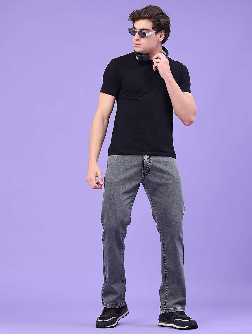 men plain mid rise full length jeans - 22268431 -  Standard Image - 4
