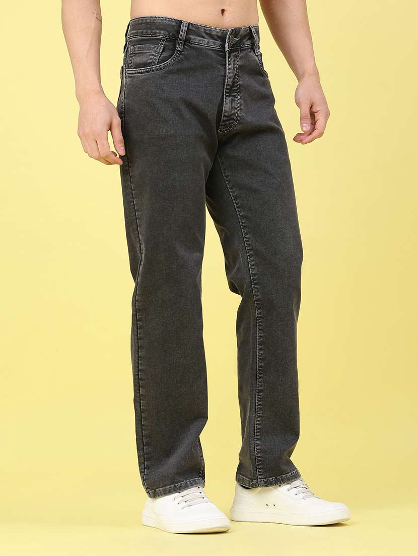 men plain mid rise full length jeans - 22268432 -  Standard Image - 1