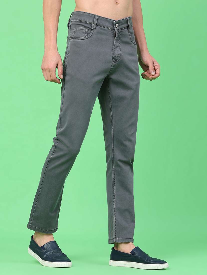 Men Plain Mid Rise Full Length Jeans - 22268442 -  Standard Image - 1