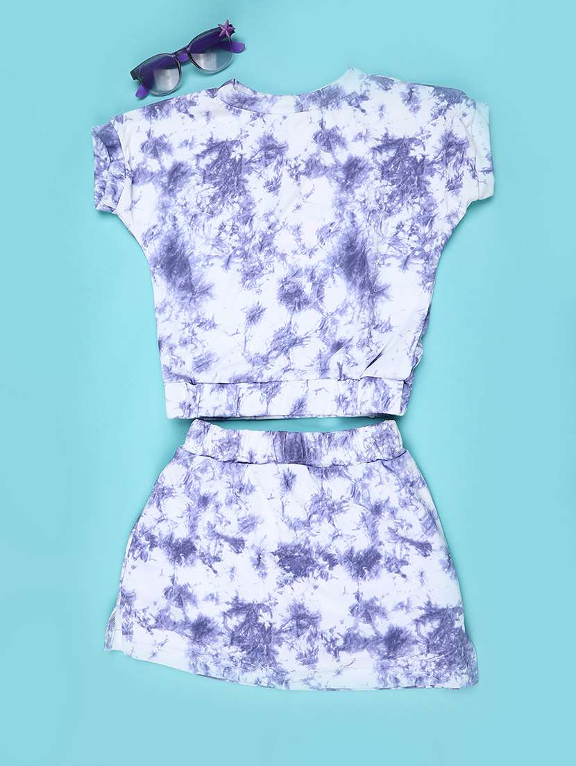 girls printed skirt & top co-ord set - 22268455 -  Standard Image - 1