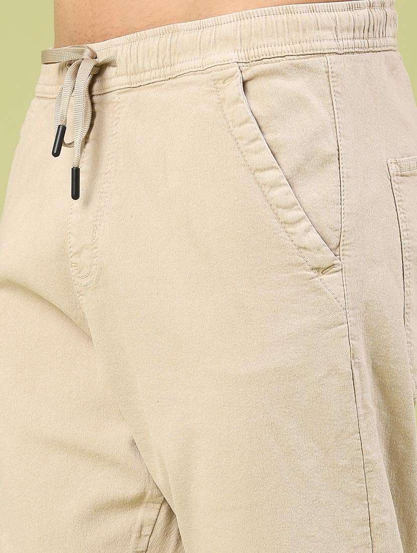 men beige denim jean - 22268456 -  Standard Image - 1