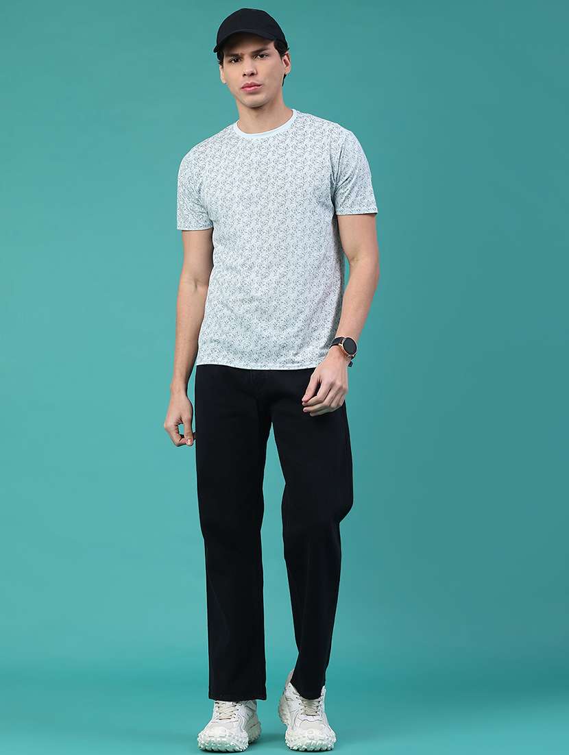 men plain mid rise full length straight jeans - 22268458 -  Standard Image - 4