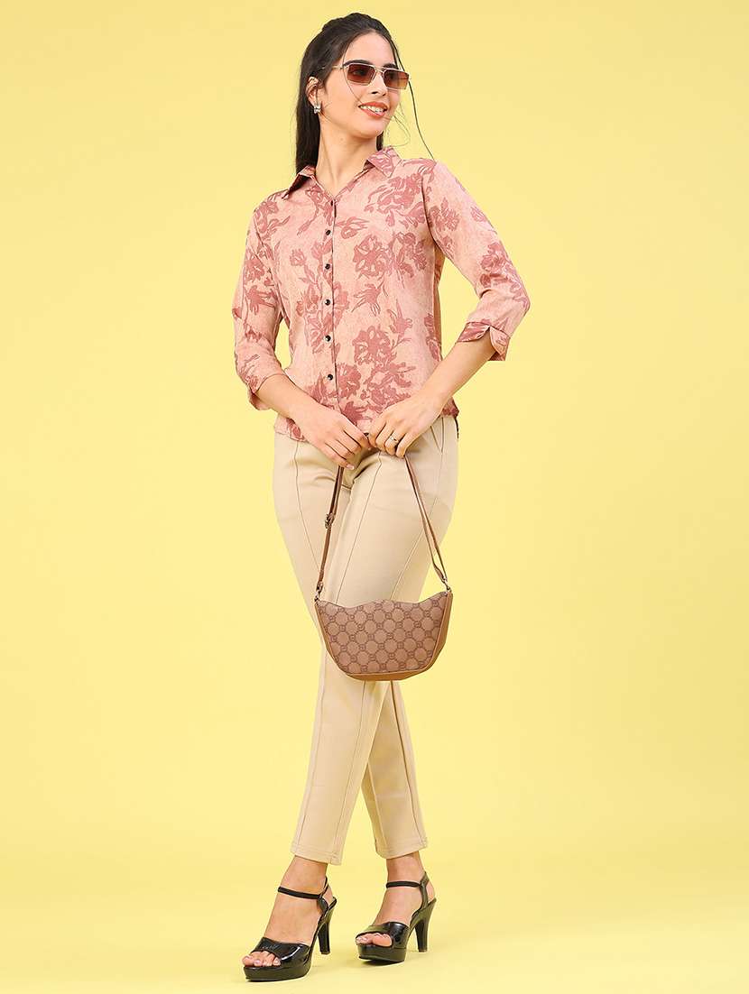 women solid mid rise cigarette pants - 22268483 -  Standard Image - 4