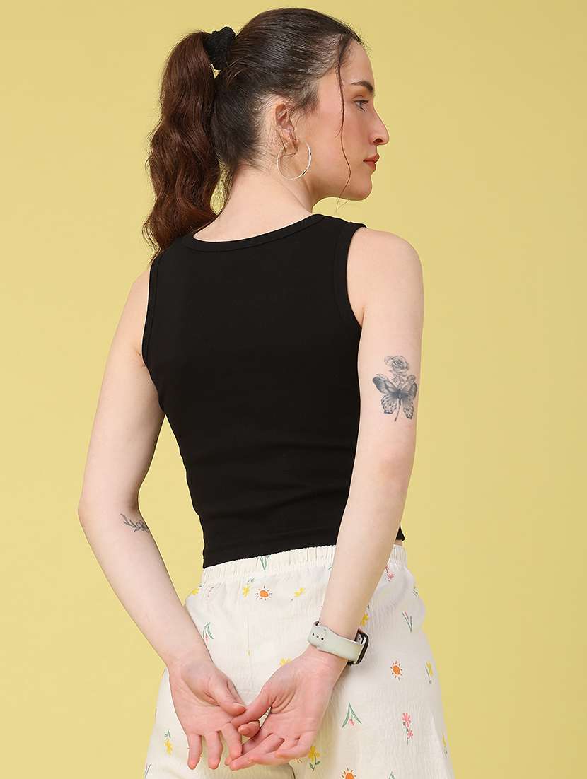 women embroidered sleeveless crop top - 22268521 -  Standard Image - 4