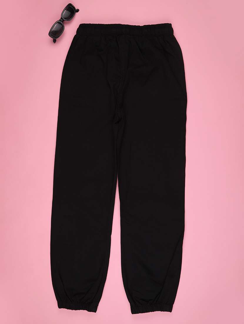 girls solid mid rise jogger - 22268566 -  Standard Image - 1