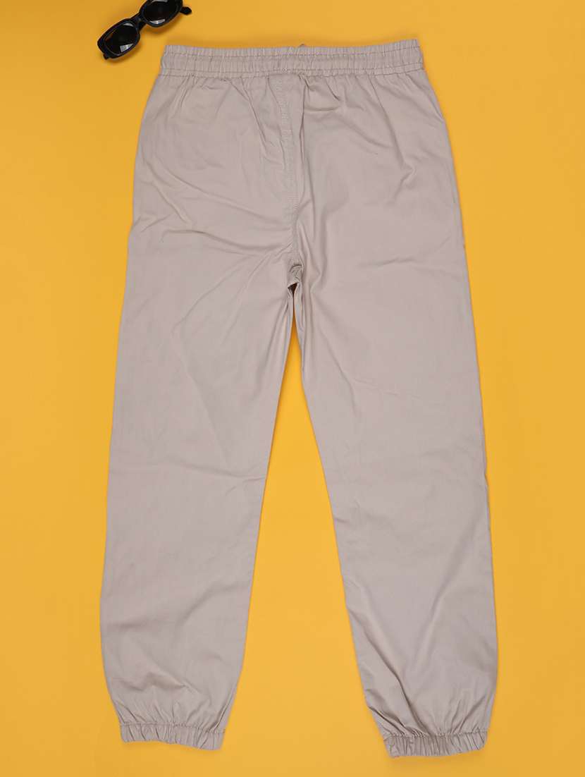 beige cotton jogger trouser - 22268568 -  Standard Image - 1